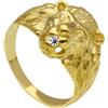 Gioielleria Lucchese Oro Anello Oro Giallo Testa di Leone GL101665