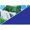 Mantovani Sfondo blu/cascata cm 49