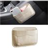 CGEAMDY Organizer laterale per sedili auto, mini organizzatore in pelle, tasca laterale per sedili auto, adatto per organizzare documenti, cartelle, blocchi appunti, ecc (Beige)