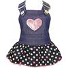 Izefia Abito Cane Cucciolo Gonna di Lusso Vestiti del Paillettes Amore Cuore Principessa Abiti da Sera Sposa Tutu Denim Gonna per la Piccola Ragazza