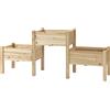 Outsunny Fioriera su Piedi quadrata Potager 2 livelli dim. 184L x 45l x 80H cm Inserti per l'irrigazione Legno di Abete pre-olio