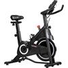 SPORTNOW Cyclette, Bici da Esercizio, Resistenza Magnetica Regolabile, Display LCD, Sedile Confortevole, 108x51x116cm, Bianco | Aosom Italy