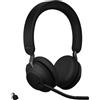 Jabra Evolve2 65 Wireless PC Headset - Cuffie stereo certificate Microsoft Teams con batteria a lunga durata - Adattatore USB-C Bluetooth - Nero