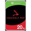 Seagate IronWolf Pro, 20TB, Unità disco interna NAS classe Enterprise - SATA CMR da 6GBit/s, 3,5, 7.200 giri/min, sistemi NAS RAID, servizi Rescue, imballaggio senza frustrazioni (ST20000NTZ01)