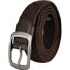 Awlyfm Cintura intrecciata da uomo, 120-180 cm, elastica da uomo, colore nero, marrone, marrone, 160cm für taille 53-56 Inch