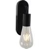 Novaline Applique da parete David Nero sabbiato IP20 1 x E27 Novaline