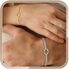 YELUWA Braccialetti Nodo D'amore, Bracciali Coppia Bracciale Amicizia Bracciale Donna Argento Bracciali Amicizia Donna, Regali di Coppia, Regalo Amica, Regalo Fidanzato, Regali Mamma - Nero e Argento