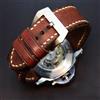 Cinturino vintage in pelle marrone fatto a mano per orologi Panerai da 20-26 mm