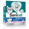 Sanicat - Lettiera agglomerante Active White Fiore di Loto | A base di minerali naturali per garantire il controllo dei cattivi odori | Assorbe l'umidità e facilita la pulizia