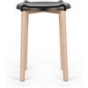Alessi PS22 B Poele Low Stool Sgabello basso acciaio Nero