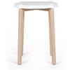 Alessi PS22 W Poele Low Stool Sgabello basso acciaio Bianco