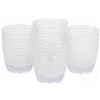 CAMBRIDGE ENGLISH BY DESIGN Cambridge CM07654EU7 Fete - Bicchieri tumbler con motivo a diamante, set da 4 pezzi, bicchieri in plastica senza BPA per esterni, feste, case vacanza, picnic e bambini, trasparente