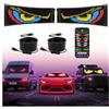XAXVSTS 2pcs Pannello LED Occhi Auto,37 x 9 cm,Personalizzabile,Schermo Led Flessibile, Programmabili led Matrix Panel,Occhi Led Per Camion auto aziende, negozio, Testo, Graffiti