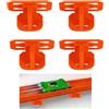 Sinbana 4pz Supporto Parete Corsia Singola per Hot Wheels e Auto e Camion Scala 1/64, Staffe Supporto Binari Parete Plastica PLA Corsia Singola Compatibili con Hot Wheels Sistemi Binari (Arancione)