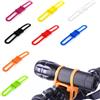 LEOUEANR 8 fasce in silicone per bicicletta, 8 colori, con scanalature a doppio lato, antiscivolo, supporto elastico per torcia e staffa di montaggio per strisce di luce corta e accessori per bici