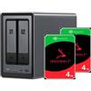 UGREEN Nas 4TB Ugreen DXP2800 + 2 HDD Seagate IronWolf Grigio [UGRSEA2]
