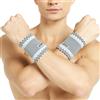 NEOtech Care - Fascia di supporto per polso - tessuto a maglia in fibra di bambù - Elastico e traspirante - Uomo, Donna, Destra o Sinistra - assorbisudore, sport, allenamento, palestra (L, 1 Paio)