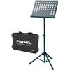 PROEL RSM360M Leggio Musicale professionale per spartiti preforato con Borsa Nero