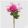 EDG Enzo De Gasperi Peonia Bouquet Mix Cespuglio Artificiale H 60 Cm Fucsia