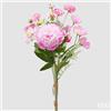 EDG Enzo De Gasperi Peonia Bouquet Mix Cespuglio Artificiale H 60 Cm Rosa Scuro