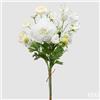 EDG Enzo De Gasperi Peonia Bouquet Mix Cespuglio Artificiale H 60 Cm Avorio