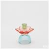 EDG Enzo De Gasperi Portacandela Flower in Vetro H 12,5 Cm D 12 Cm Blu Mix