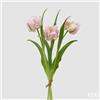 EDG Enzo De Gasperi Bouquete Tulipano Parrot X3 H 40 Cm con Bocciolo Lilac