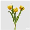 EDG Enzo De Gasperi Bouquete Tulipano Parrot X3 H 40 Cm con Bocciolo Giallo