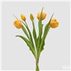 EDG Enzo De Gasperi Bouquete Tulipano Chiuso X4 H 40 Cm con Bocciolo Giallo Arancione