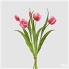 EDG Enzo De Gasperi Bouquete Tulipano Chiuso X4 H 40 Cm con Bocciolo Mauve