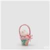 EDG Enzo De Gasperi Decoro Cesto di Pasqua con Pulcino H 23 Cm D 12 Cm Multicolor
