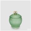 EDG Enzo De Gasperi Contenitore Decorativo Micro Quadretti Bombato H 14,5 Cm D 10,5 Cm Verde