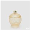 EDG Enzo De Gasperi Contenitore Decorativo Micro Quadretti Bombato H 14,5 Cm D 10,5 Cm Giallo
