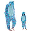 COSUSKET Snug Fit Unisex Adult Onesie Pajamas, Flannel Cosplay Animal One Piece Halloween Costume Sleepwear Homewear, Sulley Sullivan, XL