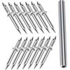 VILLFUL Set 50 Pezzi Chiodi a Doppia Testa in Acciaio al Carbonio per Battiscopa Fissaggio Invisibile senza Fori Chiodi Bifacciali per Pareti in Legno Ferramenta per Installazioni