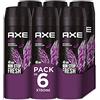 Axe Deodorante spray per uomo Bodyspray Excite 150 ml - Confezione da 6