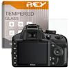 REY Pellicola salvaschermo per Nikon D3100 - D3200 - D3300 - D3400 - D3500, Vetro temperato, di qualità Premium