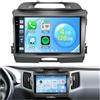 Roinvou 4+128G Schermo Autoradio per Kia sportage 2010-2016 CarPlay Android Auto, 9 Pollici Incell Touchscreen Android 15 Stereo Auto con GPS Bluetooth EQ WIFI RDS FM SWC Telecamera Posteriore