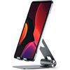 Satechi Supporto Tablet Pieghevole in Alluminio R1, Supporto Smartphone iPhone Antiscivolo, Design Elegante per Ufficio, Compatibilità Universale con Smartphone e Tablet fino a 13 Pollici - Grigio