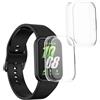 kwmobile Set 2x Custodia Smartwatch Compatibile con Samsung Galaxy Fit 3 Cover - Case Silicone Protezione Orologio Fitness trasparente
