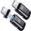 DuHeSin Adattatore magnetico USB C (confezione da 2) 24 pins dritto con PD 140 w carica USB4 40 Gbps 8K 60 Hz per Thunderbolt 3/4, MacBook Pro/Air e altri dispositivi di tipo C