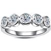 aomoso Anello da Donna con Moissanite,con Certificato GRA,Argento Puro 925,Placcato in Oro Bianco 18K,Colore D,Moissanite VVS1,Abbinabile a una Fede Nuziale,Occasioni:Appuntamenti/Matrimoni/Anniversari