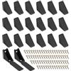 PATIKIL Supporti Angolari In Plastica 1.57x1.57x2.2 20 Pezzi Staffa A L Supporto Mensola Angolo Retto Con Viti Di Copertura Per Cassetti Scaffali In Legno Struttura Armadio Nero