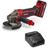 Einhell Smerigliatore angolare a batteria TE-AG 18/125-2 Li (1x 4,0 Ah) Power X-Change (18 V, 44 Nm, mandrino autoserrante da 33 mm, 20 livelli di coppia, incl. 2 batterie 4,0 Ah + caricabatterie)
