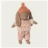 Coniglietta invernale marrone rosa Micro Maileg