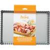 Decora, 0070027 Stampo per Crostata di Dimensioni 32 x 22 x 3,5 h cm, con Fondo Mobile in Acciaio Antiaderente, Rettangolare, Rende Facile Sformare i Dolci, Design Professionale