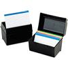 Oxford 01461 - Scatola di carta in plastica, 400 carte, colore: Nero