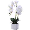 GXLMII LEEMAN Orchidea artificiale realistica al tatto, decorazione per la casa (bianco 535)