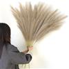 Larber 8 pcs Faux Pampas Grass 113CM, Soffice Erba Artificiale Pampas Falso Erba Pomposa per Vaso Home Wedding Decor (marrone)