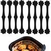 Zocipro 8 Pezzi Magneti per Friggitrice ad Aria 12 cm, Gommini in Silicone Resistenti al Calore, Clip Magnetiche per Carta Forno, Accessori Air Fryer per Cestelli Singoli e Doppi, Nero